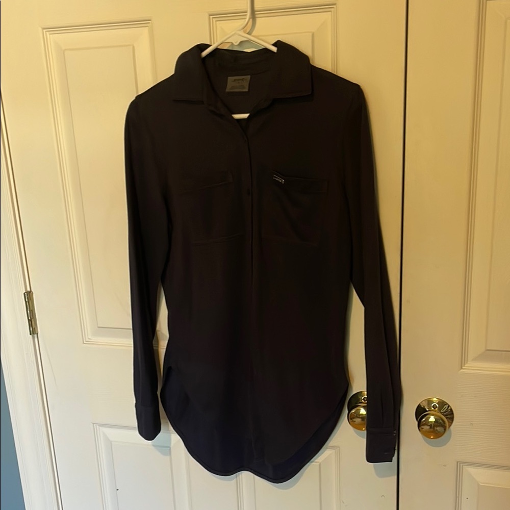 Jofit Classic navy button down tunic Top small